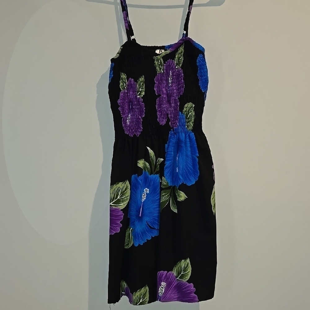 Black and Purple Sheath Mini Dress with Spaghetti Straps